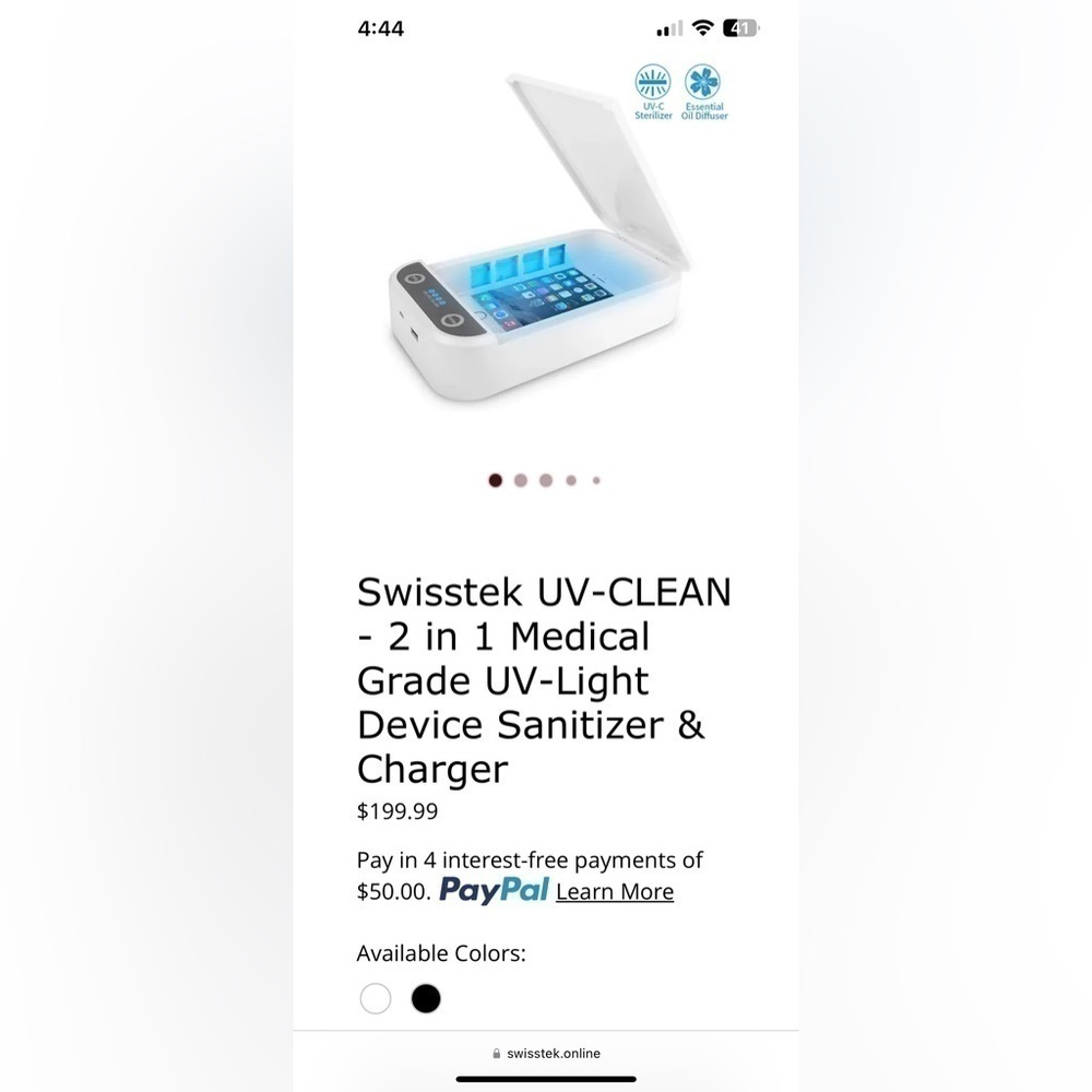 NWT Swisstek UV Light Sanitizer and Charger